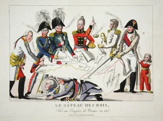 Le gâteau des Rois, tiré au Congrès de Vienne en 1815, publié
