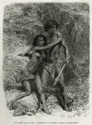 Les fugitives aborigènes, gravure d