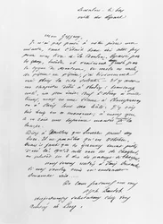 Lettre envoyée par Alphonse Daudet