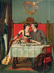Déjeuner dans une salle à manger privée