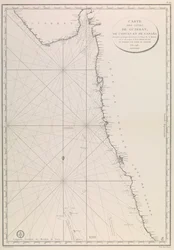 Carte de la côte du Gujarat