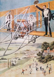 Mariage en avion, illustration du Petit Journal 1911