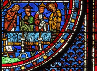 Fenêtre de Marie-Madeleine : Marie à la mort de Lazare