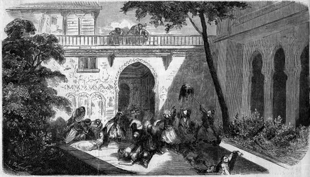 Massacre des chrétiens maronites par les Druzes dans la cour d