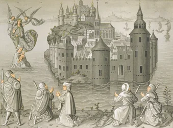 Miracle de la Vierge Marie sauvant des pèlerins au Mont Saint-Michel