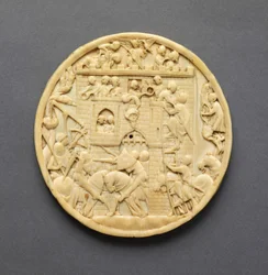 Boîtier de miroir avec attaque sur le château de l