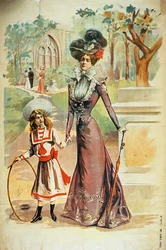 Mère et fille en promenade