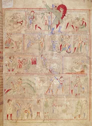 Ms.1215 t.3 fol. 13r Scènes de la vie de David, de la Bible d