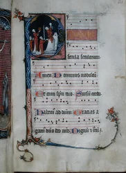 Ms 103 Initiale historiée 