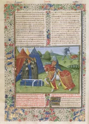 Ms 115 f.425v Lancelot tuant Sir Agravain
