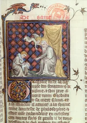 Ms 1729 Saint Grégoire, de Legenda Sanctorum Aurea par Jacques de Voragine, c.1370