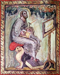 Ms 1 fol.90v Saint Luc, des Évangiles d