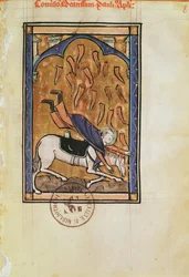 Ms 2689 fol.8r La Conversion de Saint Paul, du Psautier de l