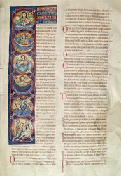 Les Six Jours de la Création, de Ms 3 fol.4 de la Bible de Saint-Sulpice de Bourges