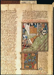 Ms 622 fol.221v La torture de Brunehilde des Hommes Illustres, vers 1460