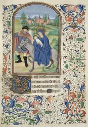 La fuite en Égypte, de Glasgow Hours, vers 1450-60