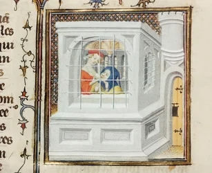 Charité Romaine : Cimon et Pero, de De Claris Mulieribus, par Giovanni Boccaccio (1313-75)