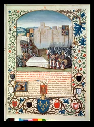 Les armées bourguignonne et anglaise, des Anciennes Chroniques d