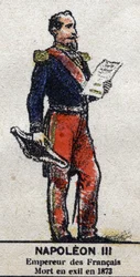 Napoléon III (1808-1873), empereur des Français. Dans « Galerie des rois et reines de France et personnages illustres de 1643 à 1895 » image d