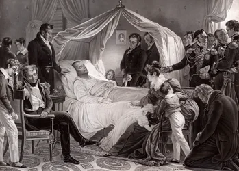 Napoléon Ier sur son lit de mort à Sainte-Hélène, 5 mai 1821, d