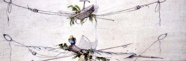 Cartouche nautique avec un perroquet, c.1800