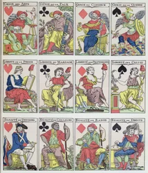 Nouveaux designs de cartes à jouer datant de la Révolution française, 1793