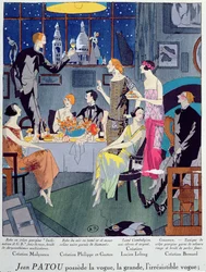 Réveillon du Nouvel An, planche de mode de Art, Goût, Beauté, publiée à Paris, décembre 1923