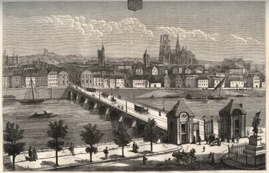 Orléans - Centre-Val de Loire - gravure dans "La France illustrée : géographie, histoire, administration statistique" par V.A. Malt-Brown. 1884