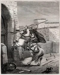 Otton II, empereur du Saint-Empire romain devant Paris - gravure