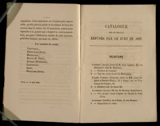 Chapitre de la peinture, du Salon des Refusés, 1863