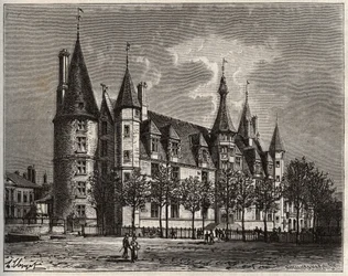 Palais ducal de Nevers - Château du XVe - XVIe siècle (gravure dans 