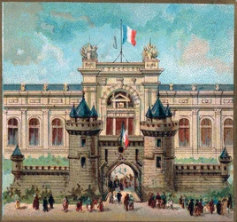 Paris. Exposition universelle de 1889 : palais du ministère de la Guerre