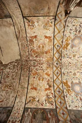 Église paroissiale (Església de la Mare de Déu de Solers). Intérieur. La nef, les plafonds. Peintures murales. 16ème siècle (?)