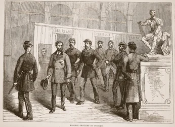 Paschal Grousset en garde à vue, illustration de l