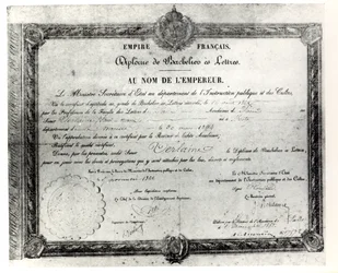 Baccalauréat de Paul Verlaine, 1862 (plume et encre sur papier)