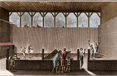 Paulmerie - Jeu de paume et raquette - Court de jeu de paume - « La Grande Encyclopédie, ou Dictionnaire Raisonné des Sciences, des Arts et des Métiers » par Denis Diderot et Jean d