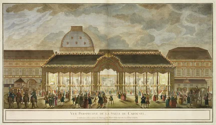 Vue en perspective de la salle du Carrousel, construite à l
