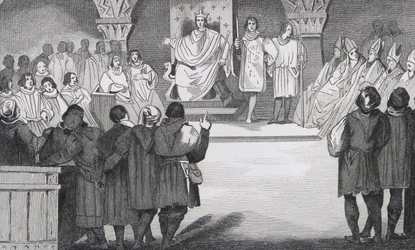 Philippe IV (1268-1314) le Bel réunit les États généraux au Louvre, d