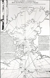 Plan de la baie et du port de Rio de Janeiro sur la côte du Brésil, 1794