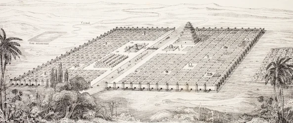 Plan de la ville de Babylone, Mésopotamie, vers le Ve siècle av. J.-C., d