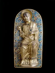 Plaque avec Saint Marziale par la manufacture de Limosina