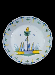 Assiette décorée avec l