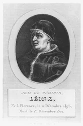 Pape Léon X, Giovanni di Lorenzo de Medici (gravure)