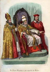 Le pape Martin V (1368-1431) au concile de Bâle en 1431