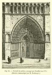 Portail du milieu, arrangé par Soufflot en 1771