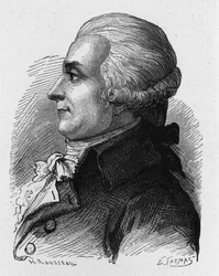 Portrait du Baron Louis-Bernard Guyton-Morveau (Louis Bernard Guyton de Morveau) (Guiton) (1737-1816), homme politique, chimiste et révolutionnaire français - dans « Album de la Science; savants illustres; Grandes découvertes » 1896.