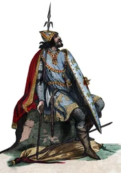 Portrait de Charles Martel (688-741), chef militaire et politique franc.