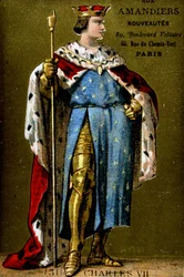 Portrait de Charles VII (1403-1461).