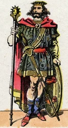 Portrait de Clotaire I, roi des Francs de 511 à 561.