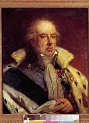 Portrait de François-Alexandre-Frédéric, duc de la Rochefoucauld Liancourt, économiste (1747-1837) représenté en costume de Pair de France sous la Restauration. Versailles. Musée du Château